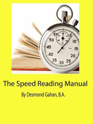 cover image of The Speed Reading Manual
